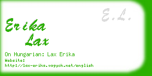 erika lax business card